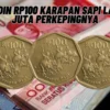 Dicari Kolektor! Uang Koin Rp100 Karapan Sapi Laku Rp3 Juta Perkepingnya