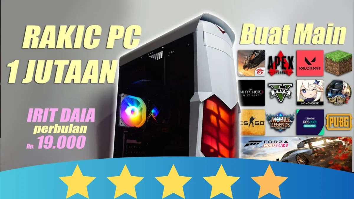 Rekomendasi PC 1 Jutaan untuk Gaming: FF, GTA5, ML, Minecraft, VALORANT