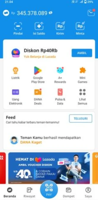 Tarik saldo gratis langsung cair di aplikasi saldo dana penghasil uang 