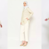 kombinasi baju krem